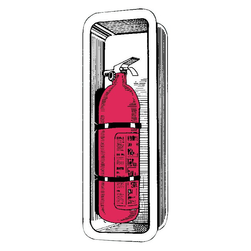 Armoire encastrable pour extincteur