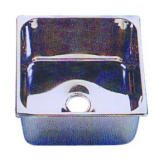 EVIER CARRE INOX POLI + BONDE