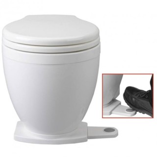 WC électrique Jabsco Lite Flush + interrupteur à pieds