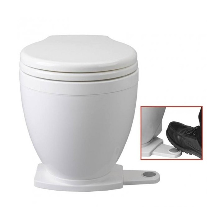 WC électrique Jabsco Lite Flush + interrupteur à pieds