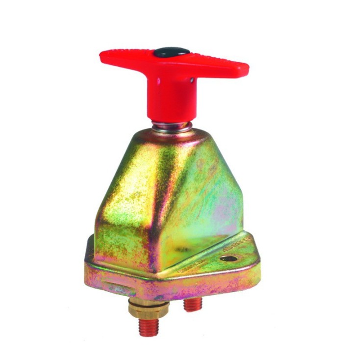 Coupe batterie bipolaire - 250A - poignée rouge - zingué