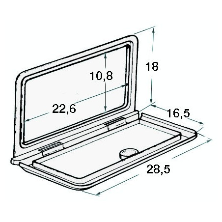 Niche fourre-tout façade blanche