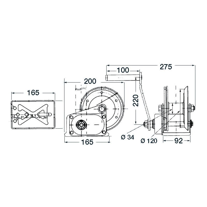 Treuil manuel SPX+ frein 