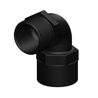 Coude 90° FM - fileté fileté - 1''1/2 BSP - noir