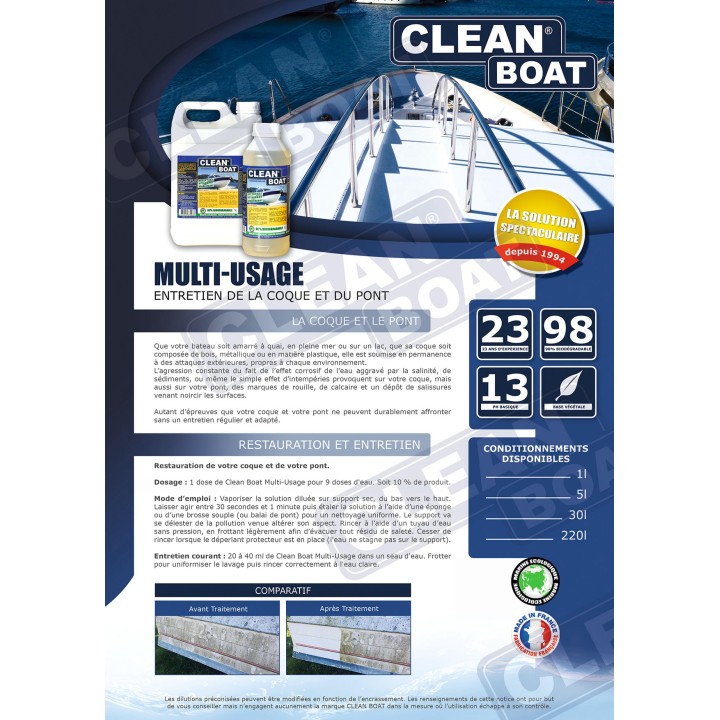 Nettoyant multi usage 1L - CLEAN BOAT | Oloupdemer.com