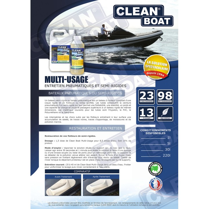 Nettoyant multi usage 1L - CLEAN BOAT | Oloupdemer.com