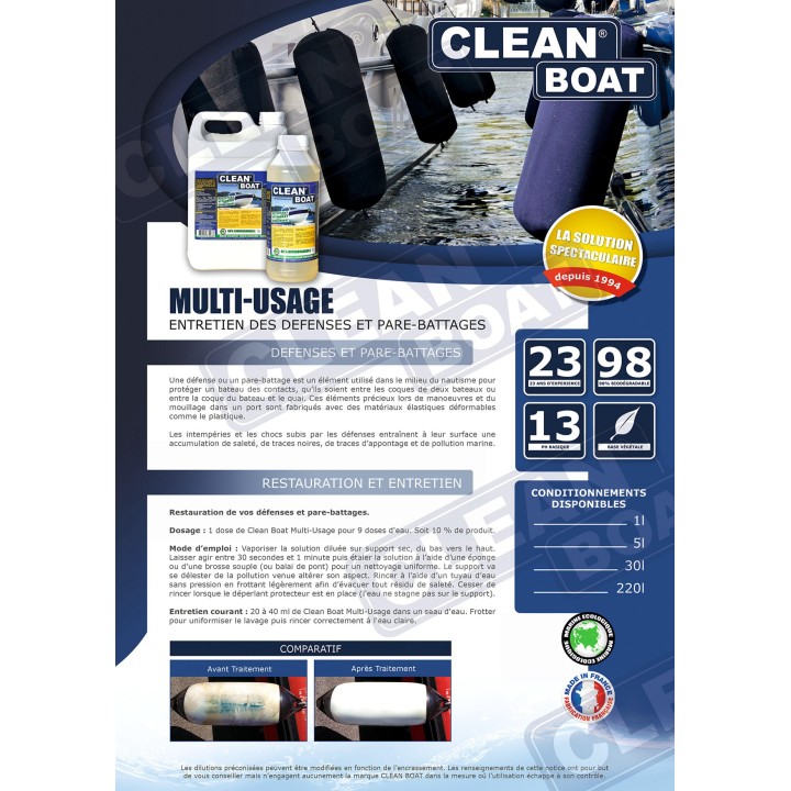 Nettoyant multi usage 1L - CLEAN BOAT | Oloupdemer.com