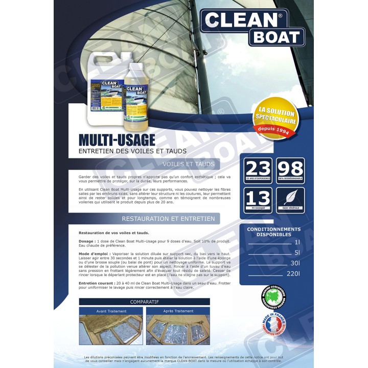 Nettoyant multi usage 1L - CLEAN BOAT | Oloupdemer.com