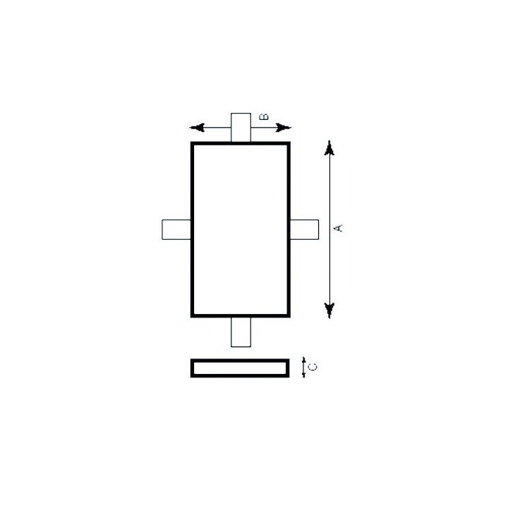 Anode magnésium à souder 300x80x40 - 400mm - 1,5kg