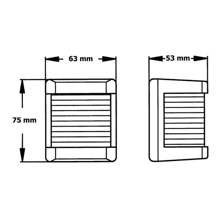 FEU DE TRIBORD BOITIER NOIR