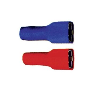 Clip femelle isolé rouge 6.3x0.8