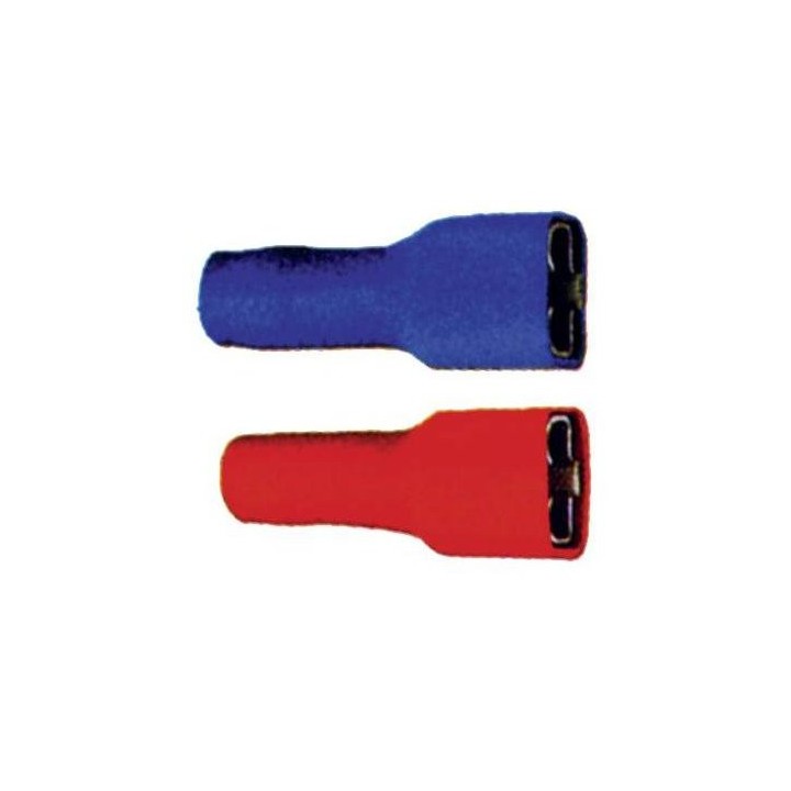 Clip femelle isolé rouge 6.3x0.8