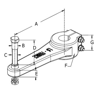 BRAS DE MECHE LS 75 P + VISSERIES
