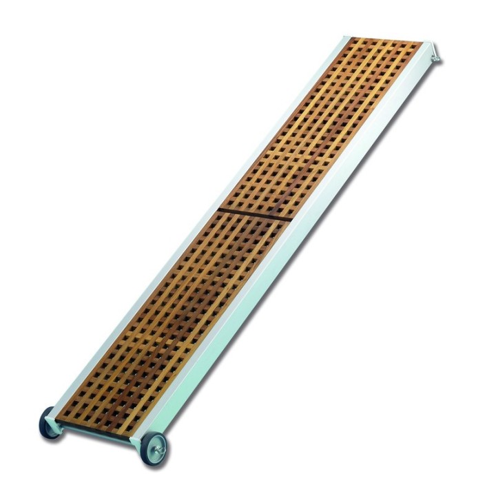 Passerelle fixe en aluminium et teck - 190 cm