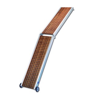Passerelle pliante en aluminium et teck - 200 cm