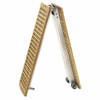 Passerelle pliante en aluminium et teck - 230 cm