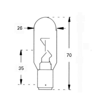 AMPOULE CYLINDRIQUE 24V 10W