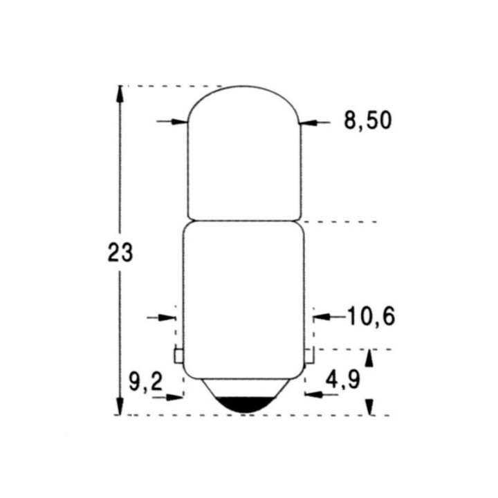 2 AMPOULES CYLINDRIQUE 12V 3W