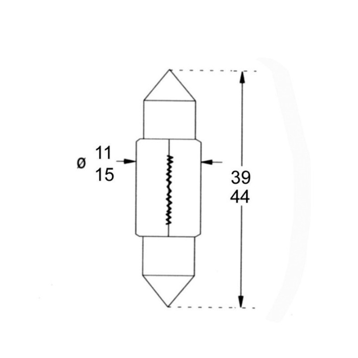 2 NAVETTES 24V 7W 11X39