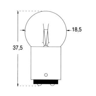 2 AMPOULES SPHERIQUE 12V 10W