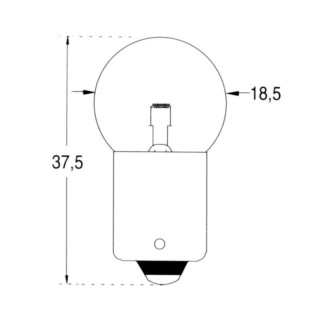2 AMPOULES SPHERIQUE 12V 15W