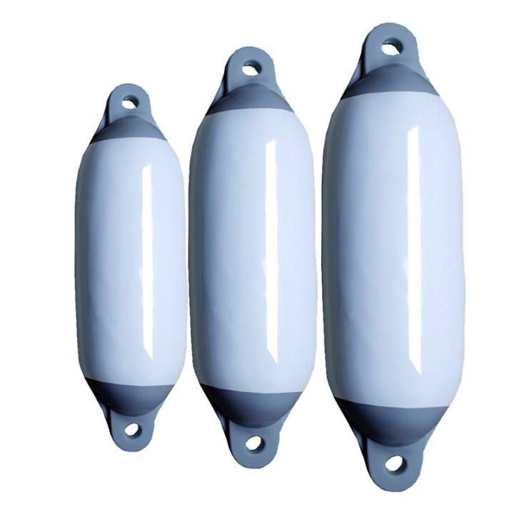 Pare-battage 2 yeux blanc/gris avec cordage