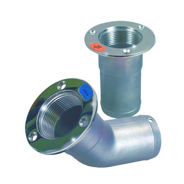 Nable de remplissage coudé inox - 38mm - sans bouchon | Oloupdemer