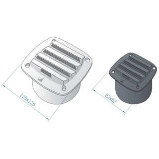 Grille de ventilation plastic noir - 100mm | Oloupdemer