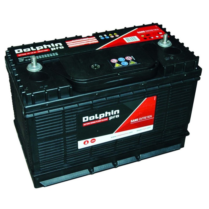 Batterie Marine Dolphin PRO 108Ah (bornes filetées)