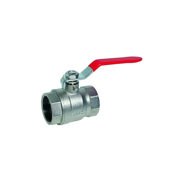 Vanne à sphère laiton 2 voies papillon - FF - PN40 - 3/4''