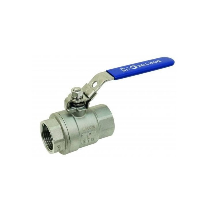 Vanne à sphère inox 2 voies FF - PN64 - 1/4'' | Oloupdemer