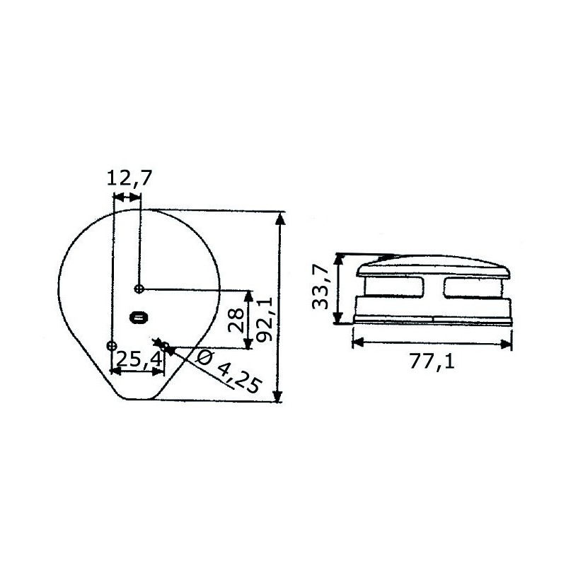 Feu Evoled® Fixation sur plan
