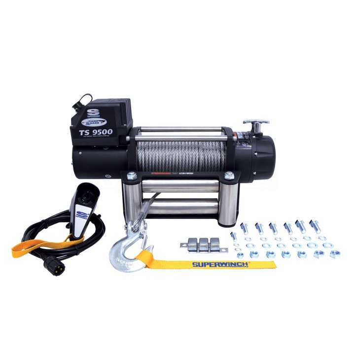 Treuil électrique Tiger Shark 9500 - 4309 Kg - 12V - câble en acier