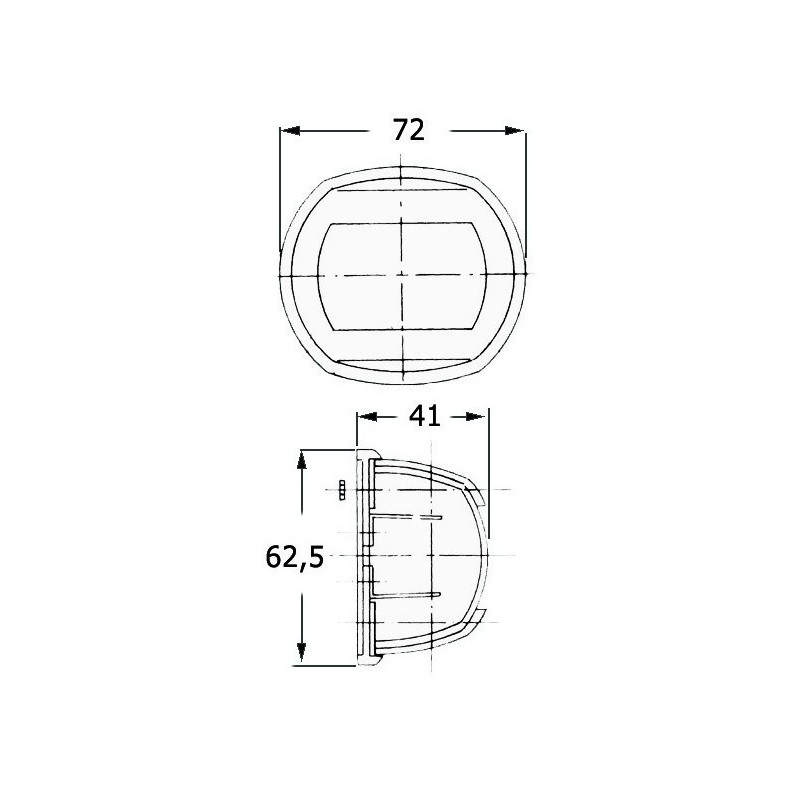 Feux "Compact 12" inox  