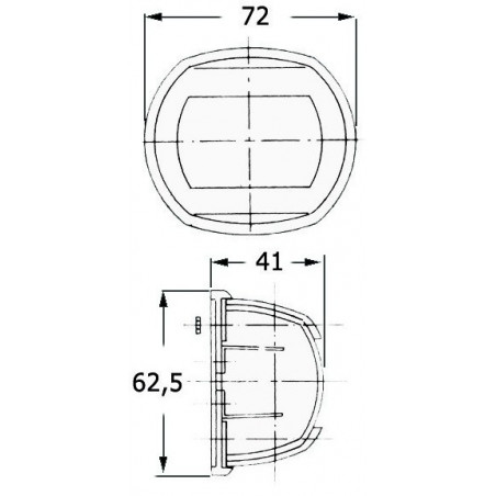 Feux "Compact 12" inox  