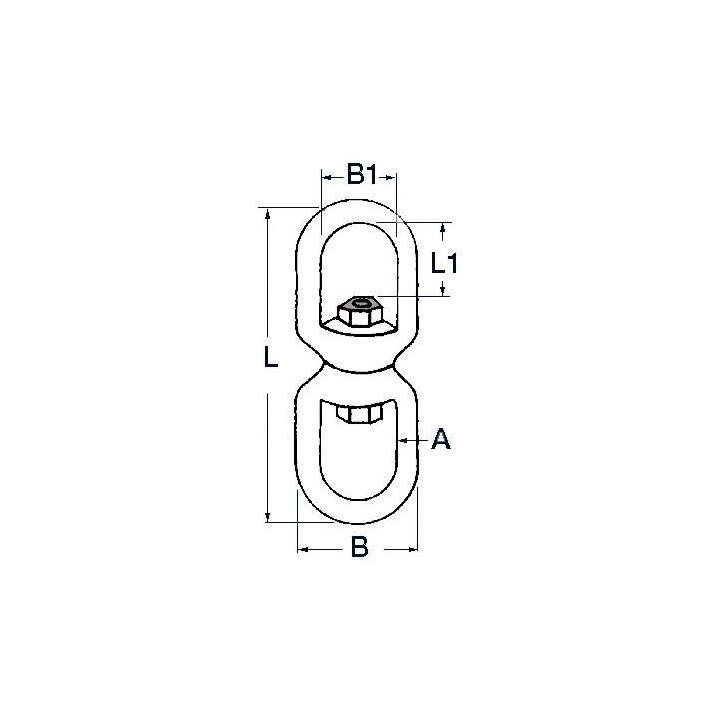Emerillon inox AISI 316 