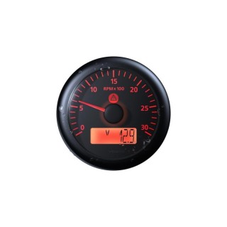 ViewLine 85mm compte tours - horamètre 6000 rpm - noir