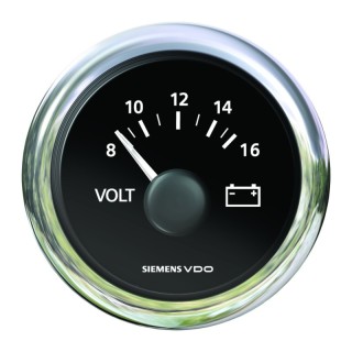 VOLTMETRE 52MM 12V NOIR