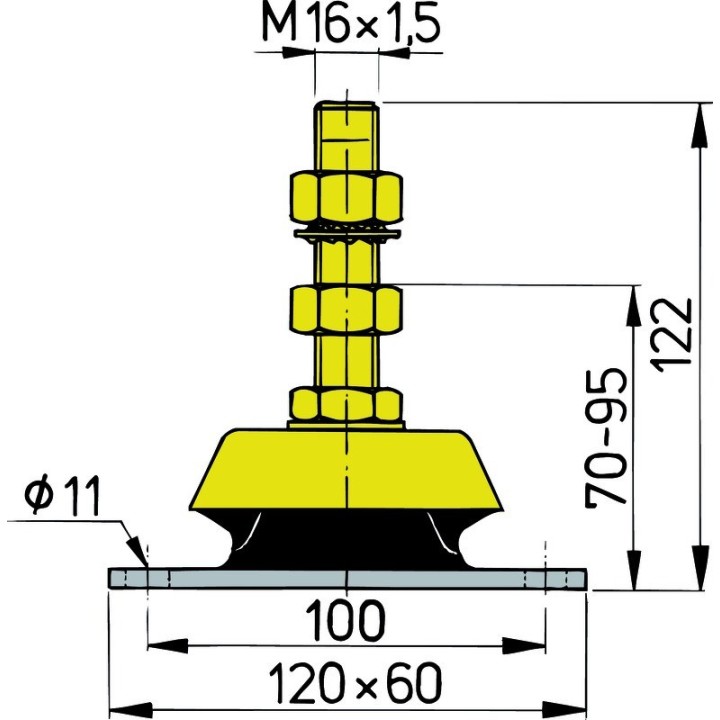 SUPPORT-MOTEUR TYPE K100 (PCE)