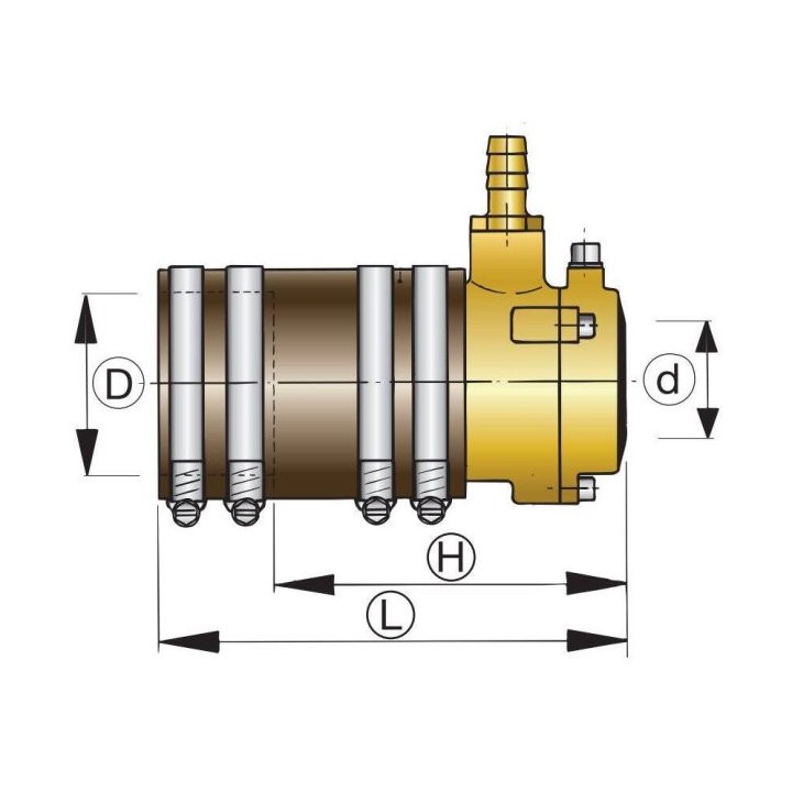 Presse-étoupe souple à double joint à lèvre - 35 mm | Oloupdemer