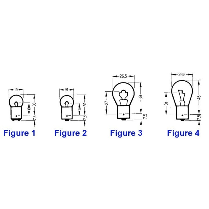 AMPOULE 24V 20W BA15D SPHÃRIQUE Ã25X47MM (UV10)