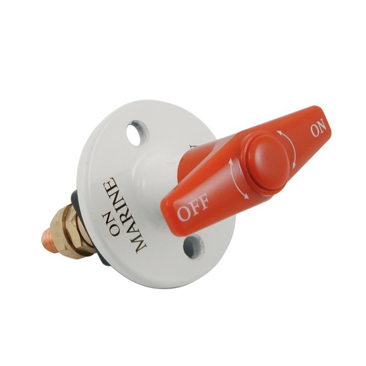 Coupe batterie unipolaire à poignée rouge - 300A  | oloupdemer.com