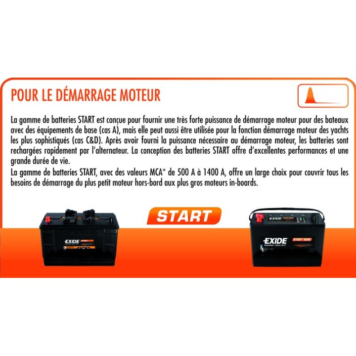 Batterie Exide Start AGM VRLA 100A