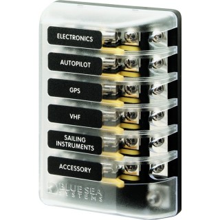 TABLEAU 6 FUSIBLES VERRE AVEC BUS NÃGATIF