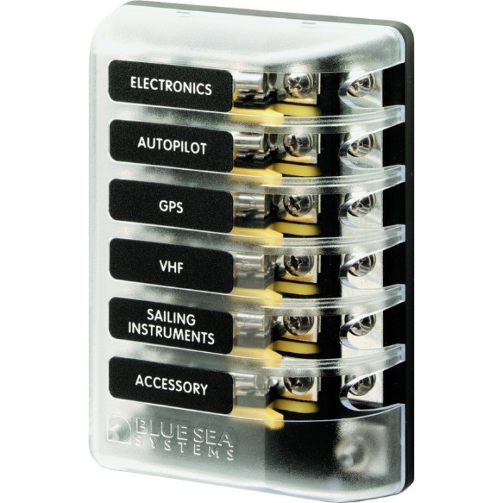 TABLEAU 6 FUSIBLES VERRE AVEC BUS NÃGATIF