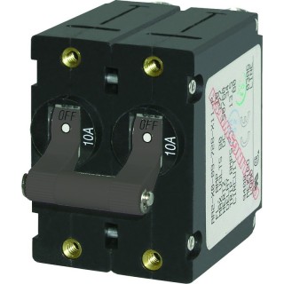 DISJONCTEUR A-SERIE TOGGLE NOIR 30A BIPOLAIRE