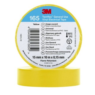 Scotch électrique Temflex 165 jaune 15mm x 10m | isonautique.com.com