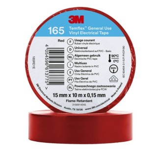 Scotch électrique Temflex 165 rouge 15mm x 10m | Oloupdemer.com