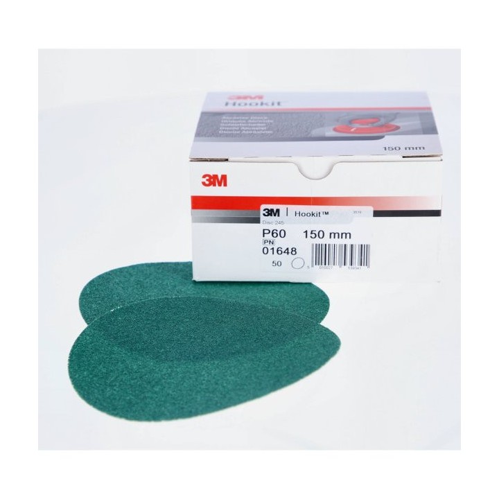 Boite de 50 disques Hookit 245 Vert - Ø150 P40 7T | Oloupdemer.com