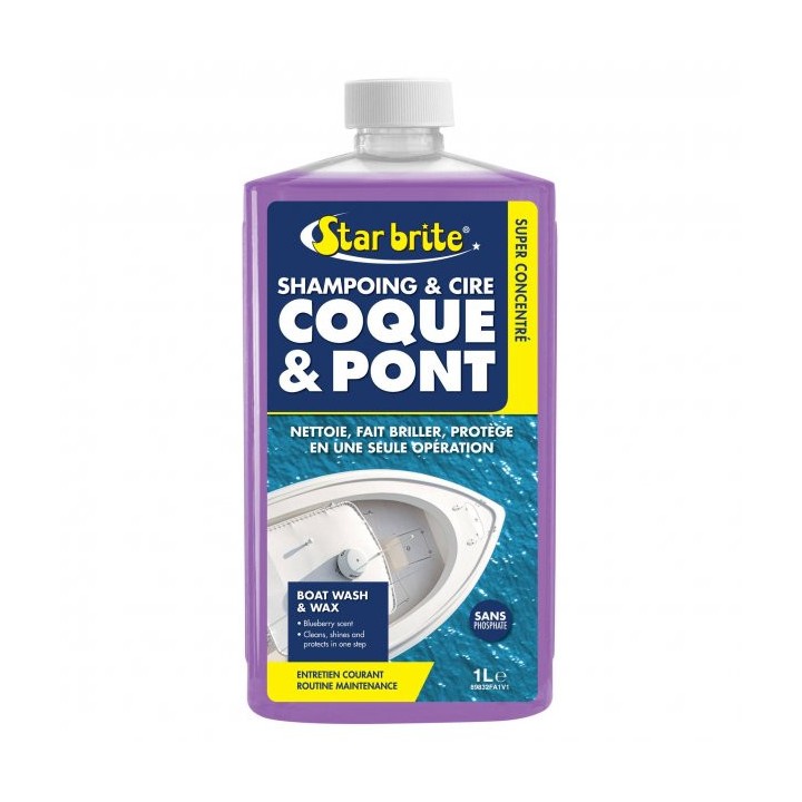 Shampoing et cire universel coque et pont 1L - Star Brite